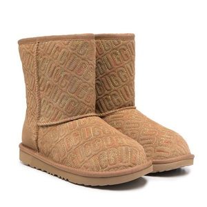 Kids UGG CLASSIC II GRAPHIC STITCH BOOTS